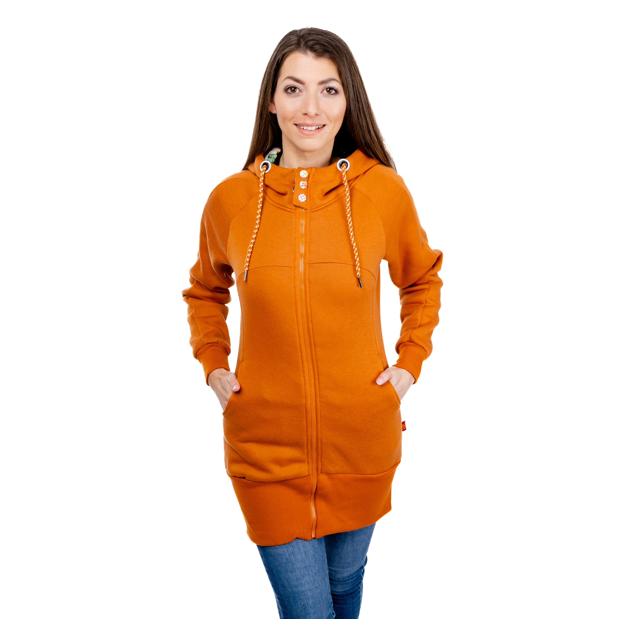 Women&#039;s Extended Sweatshirt GLANO - orange