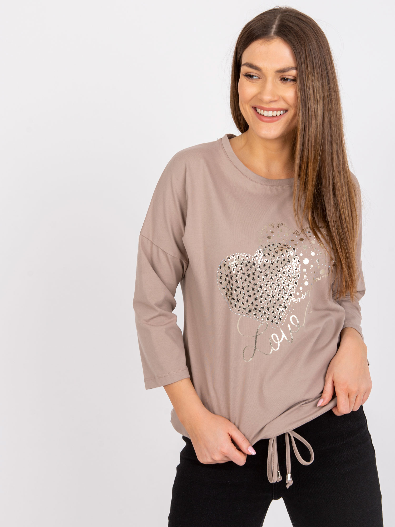 Blouse-RV-BZ-7545.42P-dark Beige