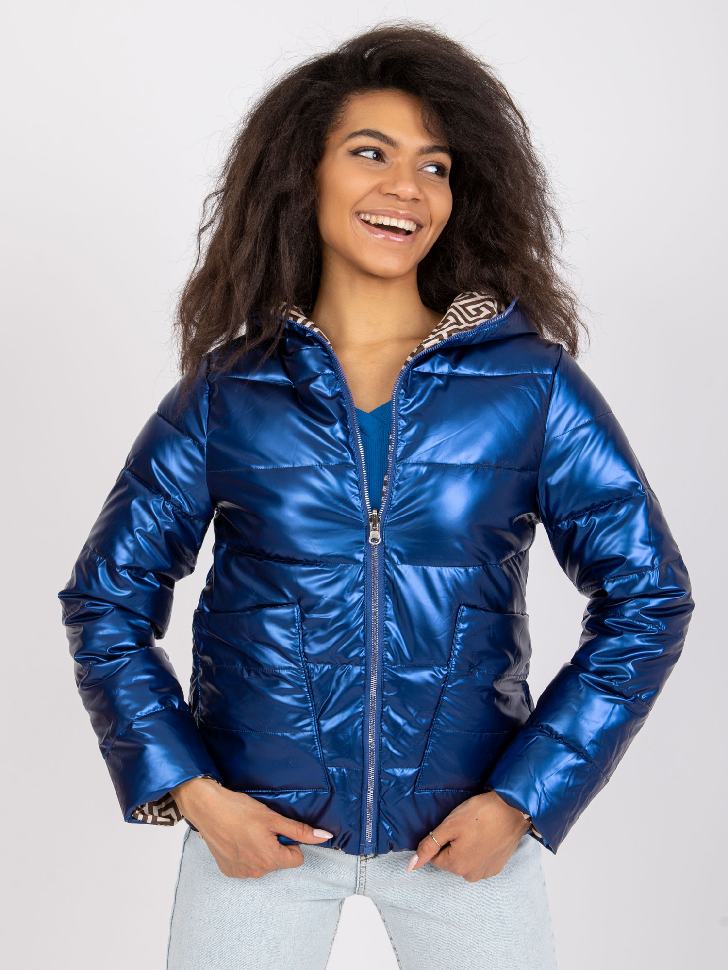 Arta Women's Reversible Quilted Jacket - Blue