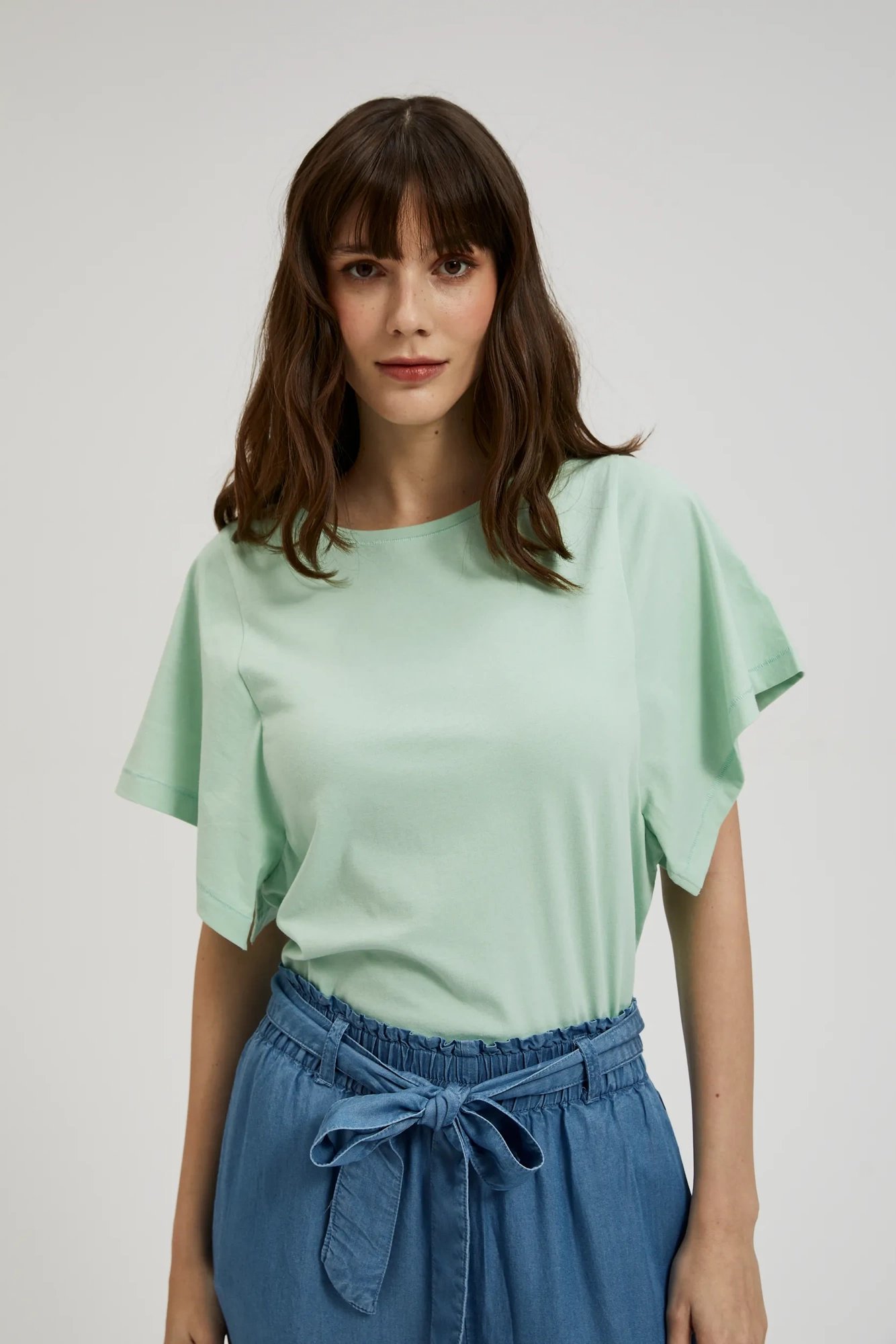 Women's Blouse MOODO With Wide Sleeves - Mint