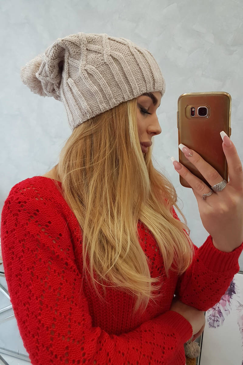 Beanie with fleece Milano K203 light beige