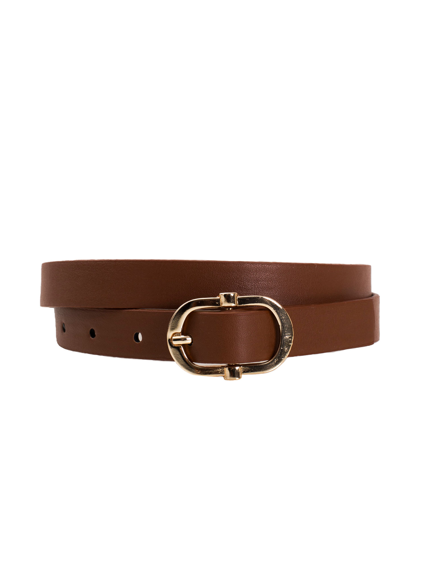 Brown women's belt made of eco-leather OCH BELLA