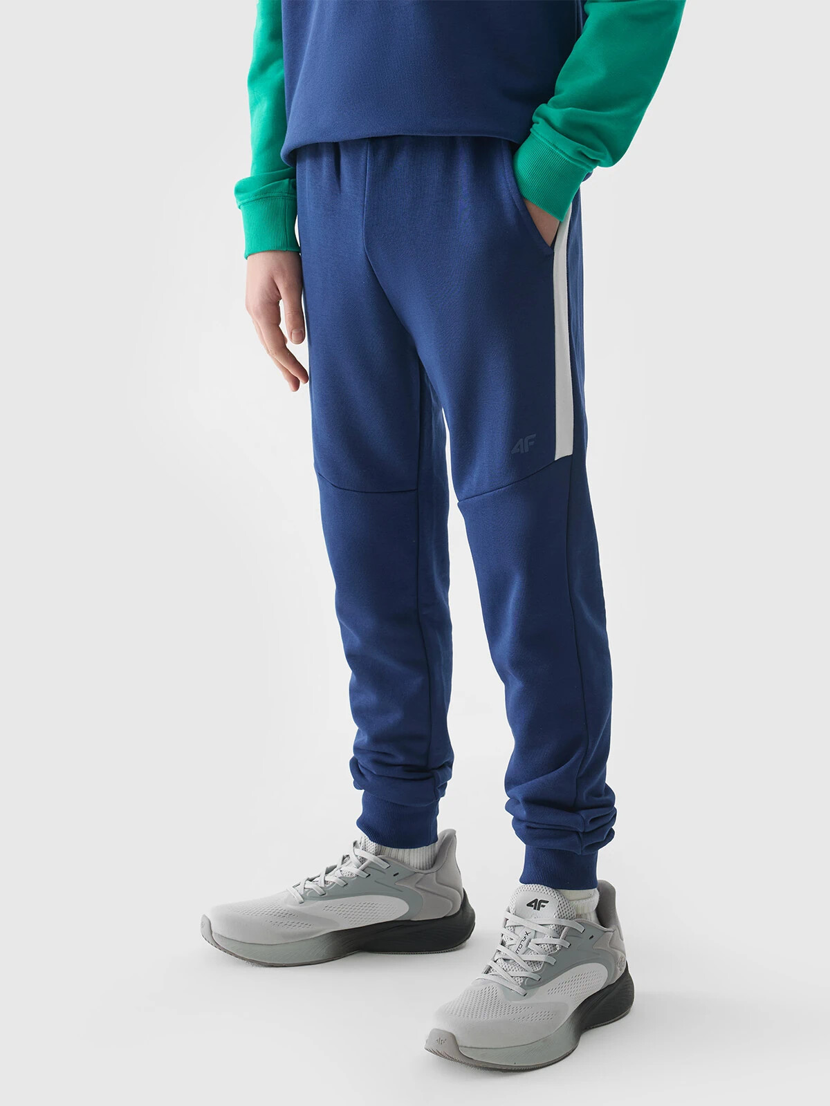 4F jogger sweatpants for boys - navy blue