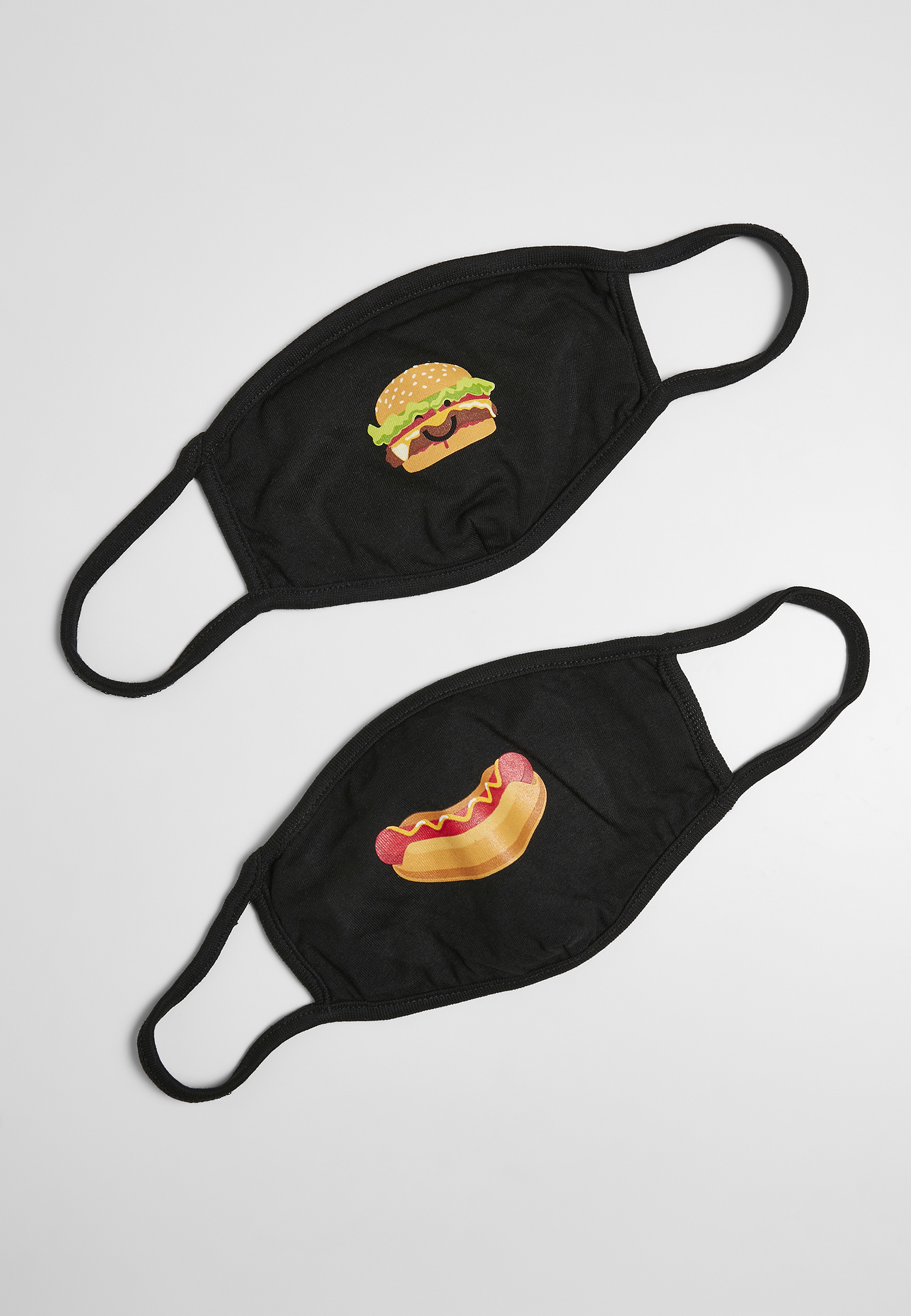 Levně Burger a Hot Dog Obličejová maska 2 balení černá