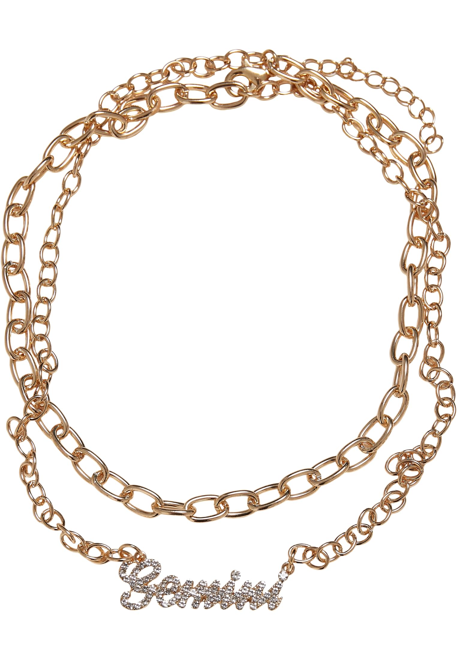 Levně Diamantový zodiac Gemini náhrdelník - zlaté barvy