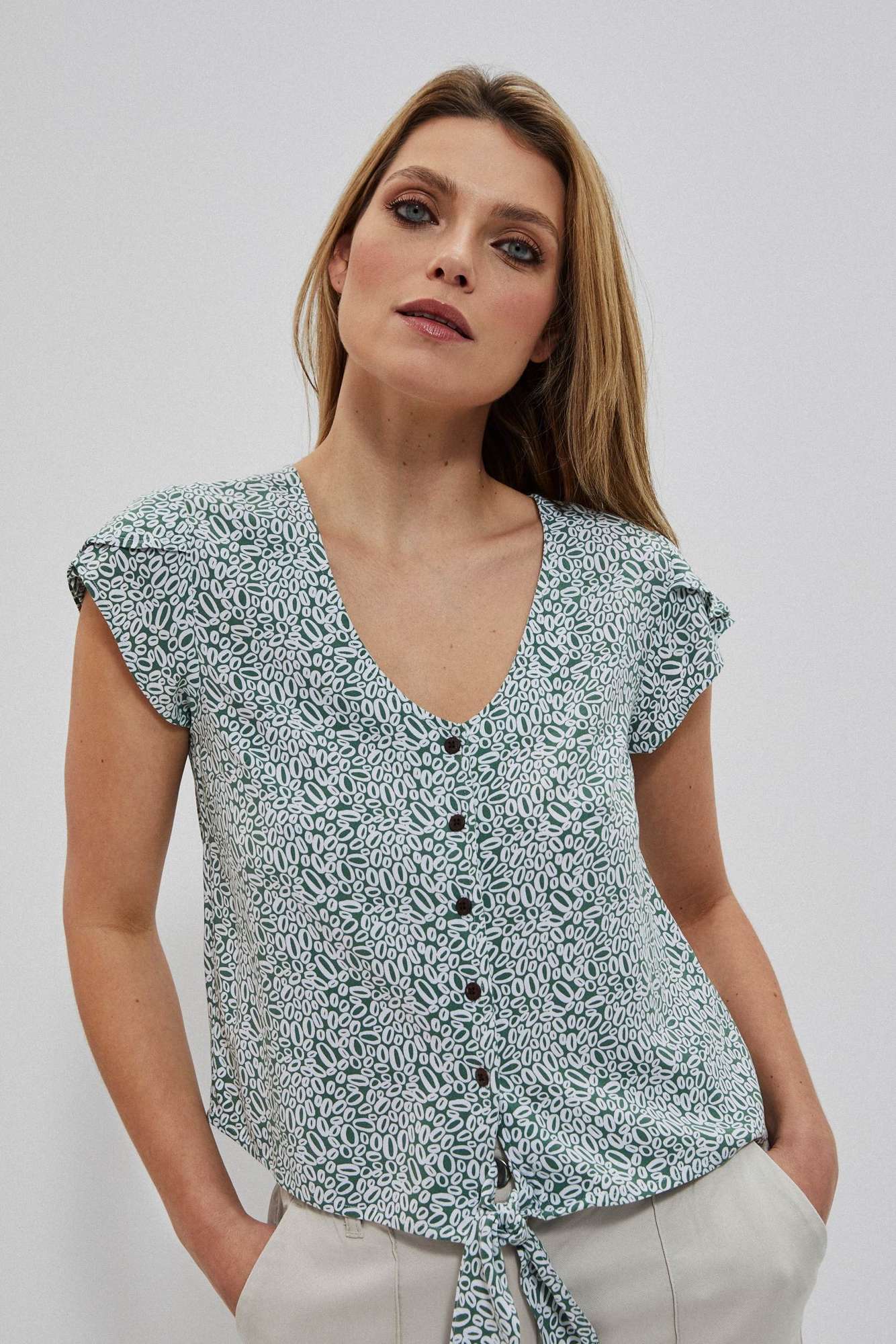 Patterned shirt blouse