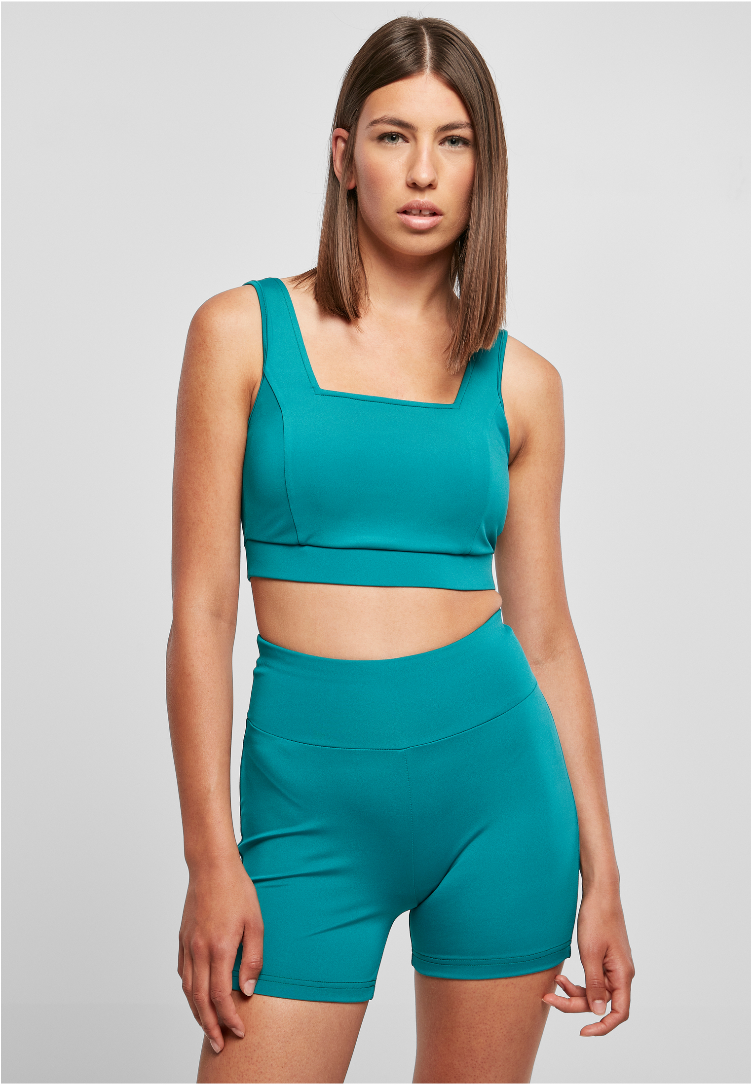 Women’s Recycled Square Aquagreen Sports Bra