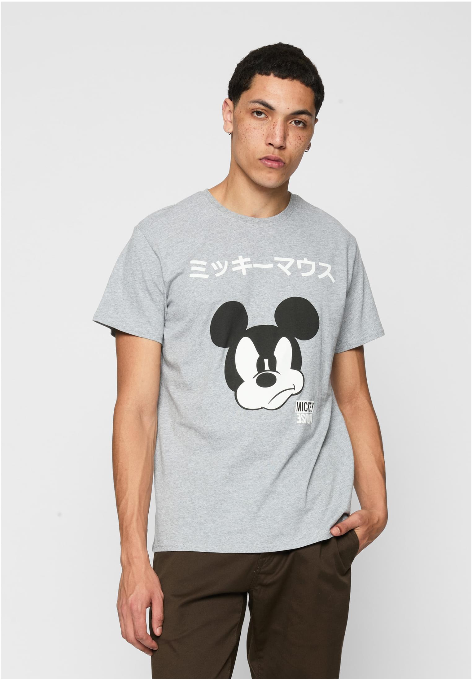 Men's T-shirt Mickey Japanese Gray