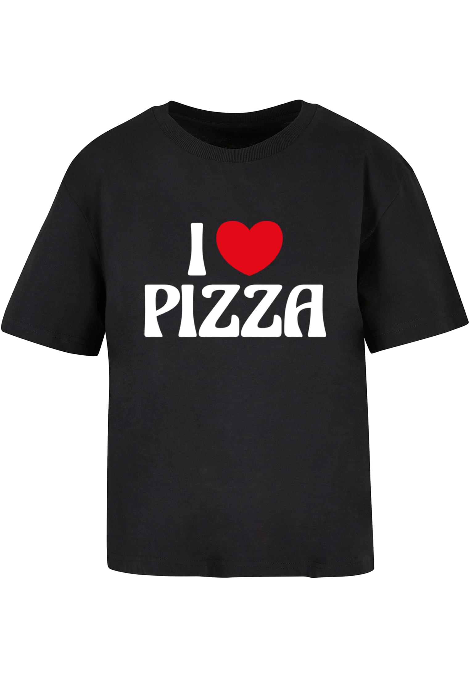 Women's T-shirt Pizza Love Black