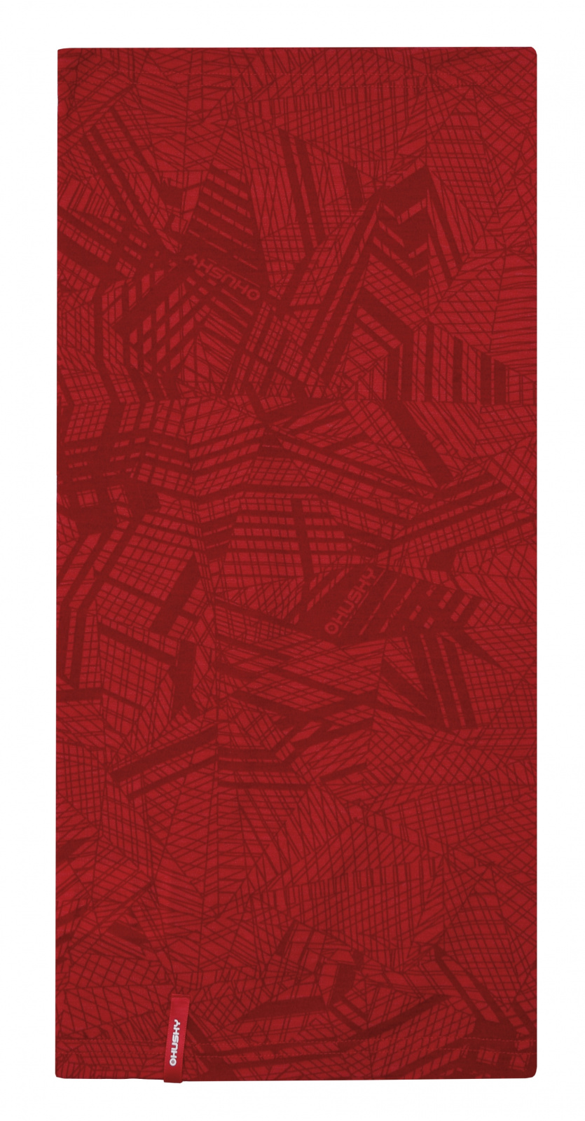 Multifunctional merino scarf HUSKY Merbufe red