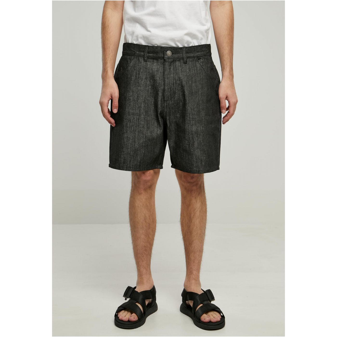 Denim Bermuda Shorts Dark Black