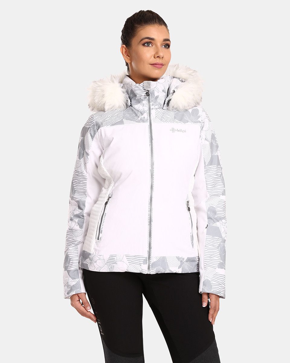 Levně Dámská lyžařská bunda s integrovaným vyhříváním KILPI LENA-W Bílá