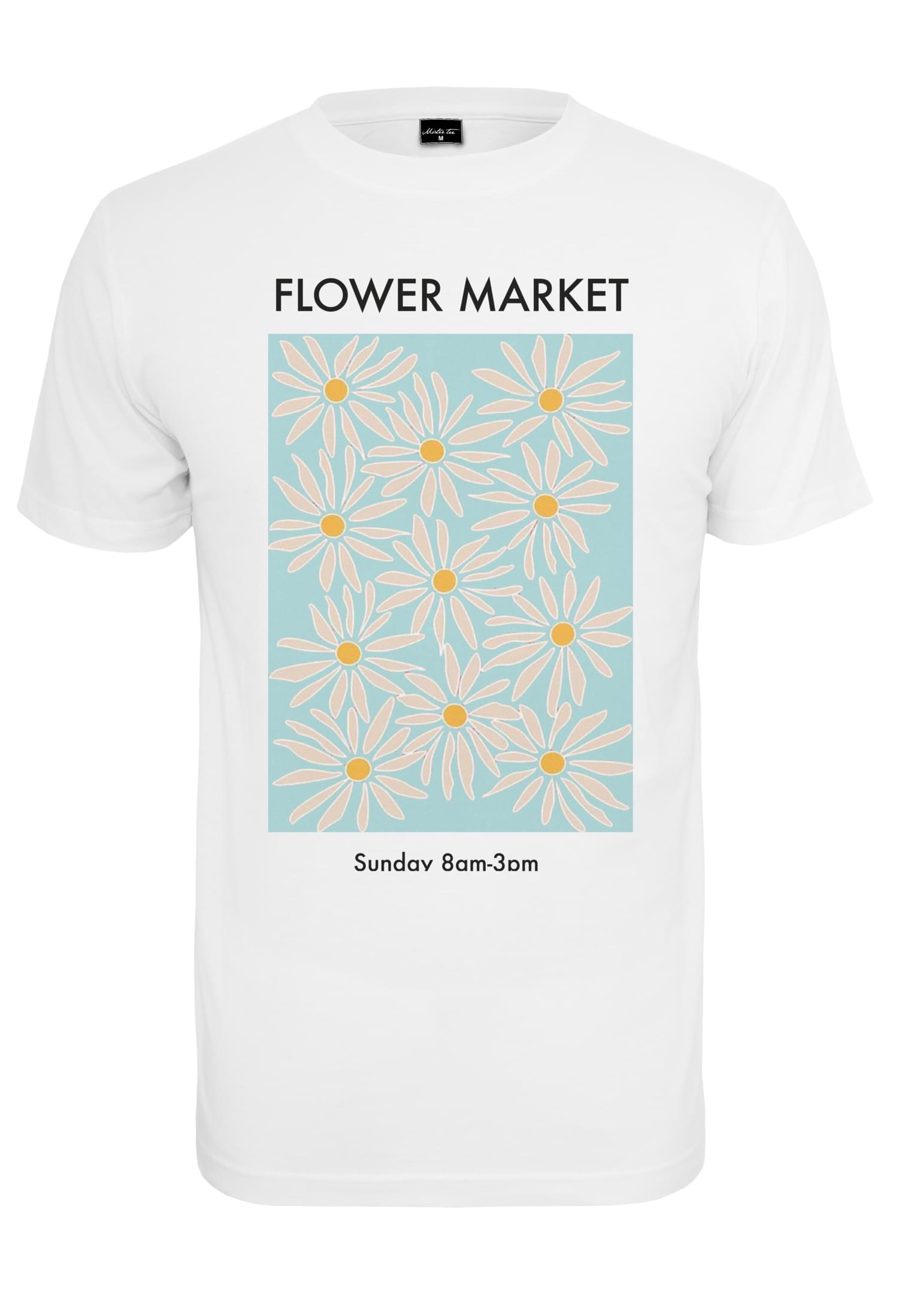 Levně Dámské tričko z květinového trhu bílé