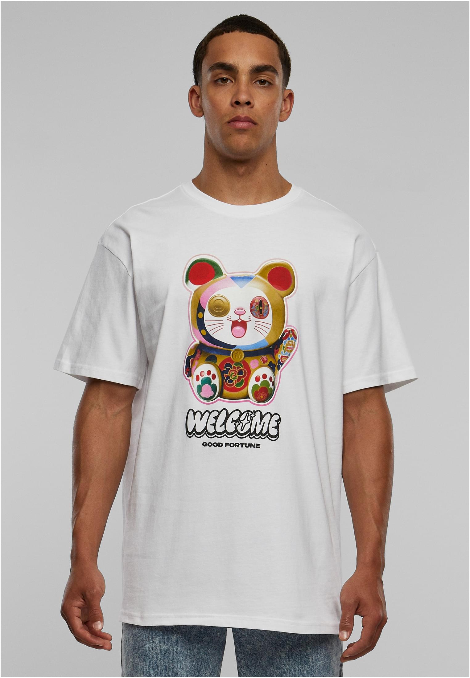 Welcome Cat Heavy Oversize T-shirt White