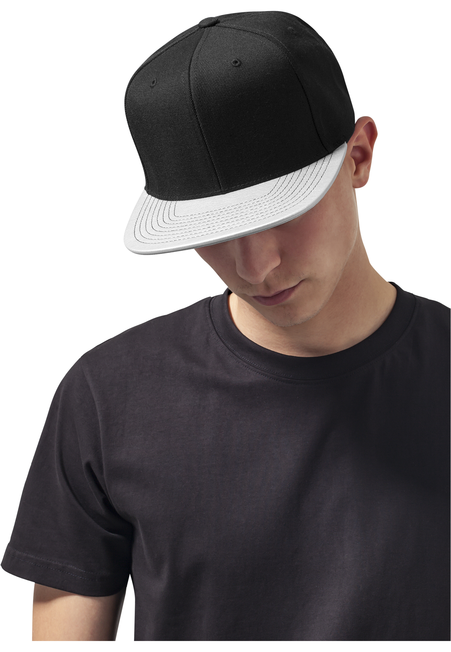 Silver Snapback Metal Visor