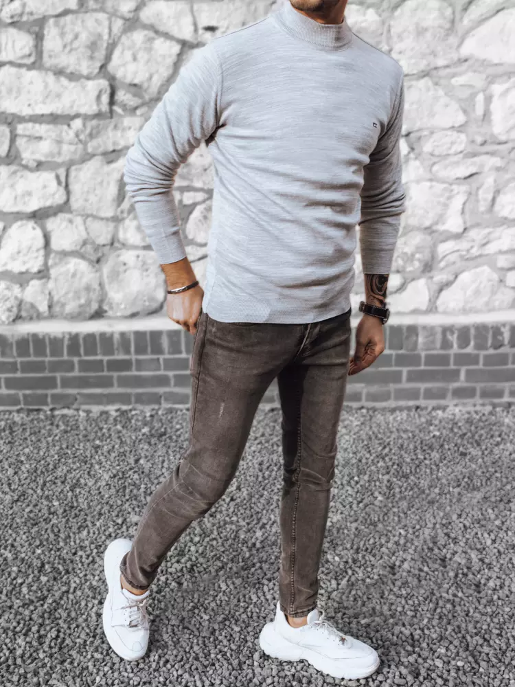 Dstreet light gray men's sweater