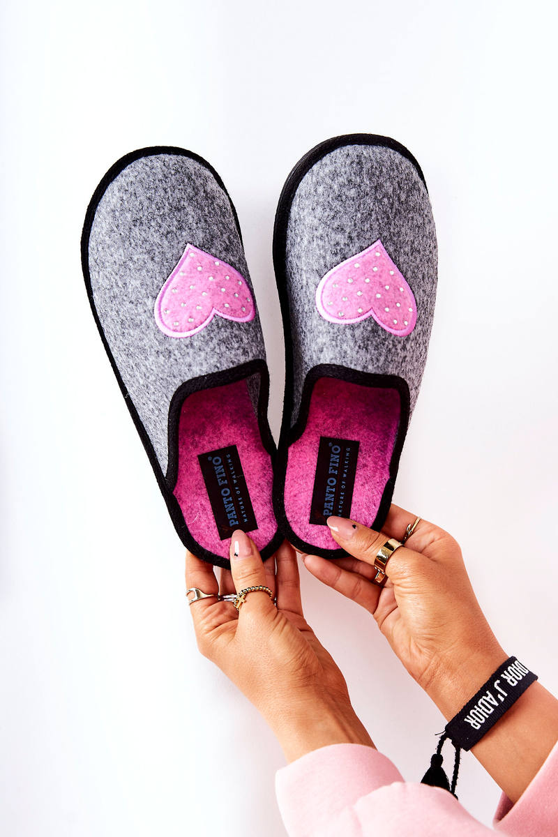 Levně Household slippers Panto Fino II267010 Grey-pink