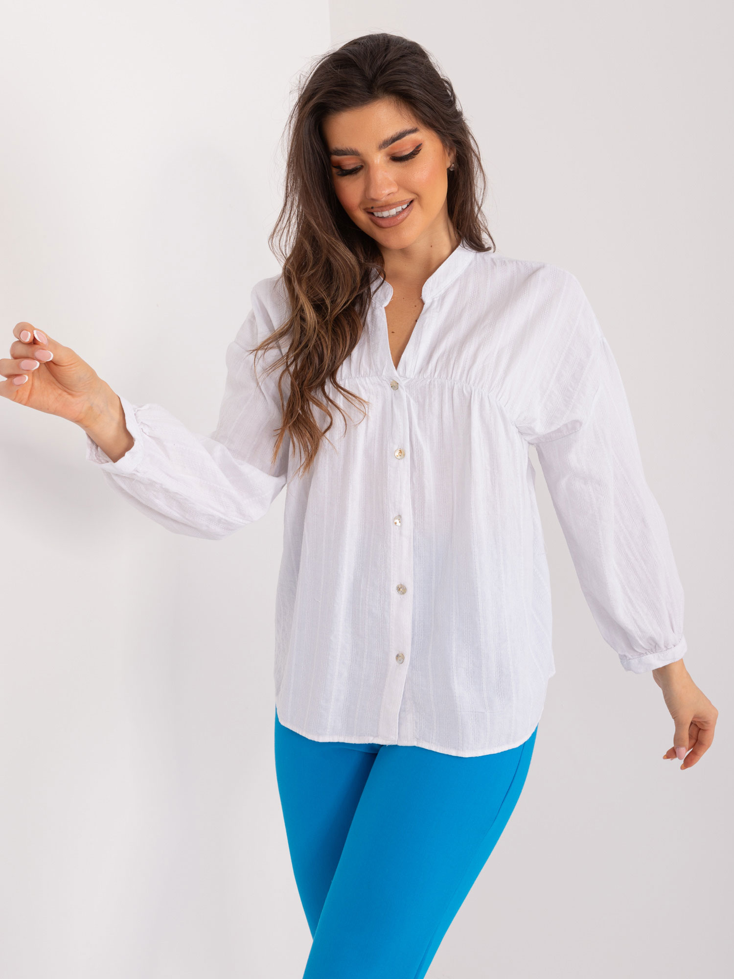 White Casual Women's Oversize Shirt