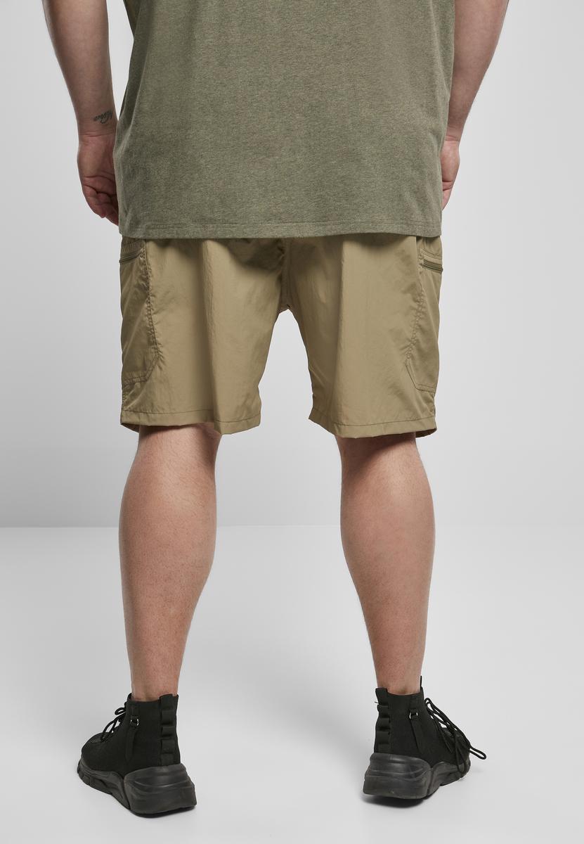 Adjustable Khaki Nylon Shorts