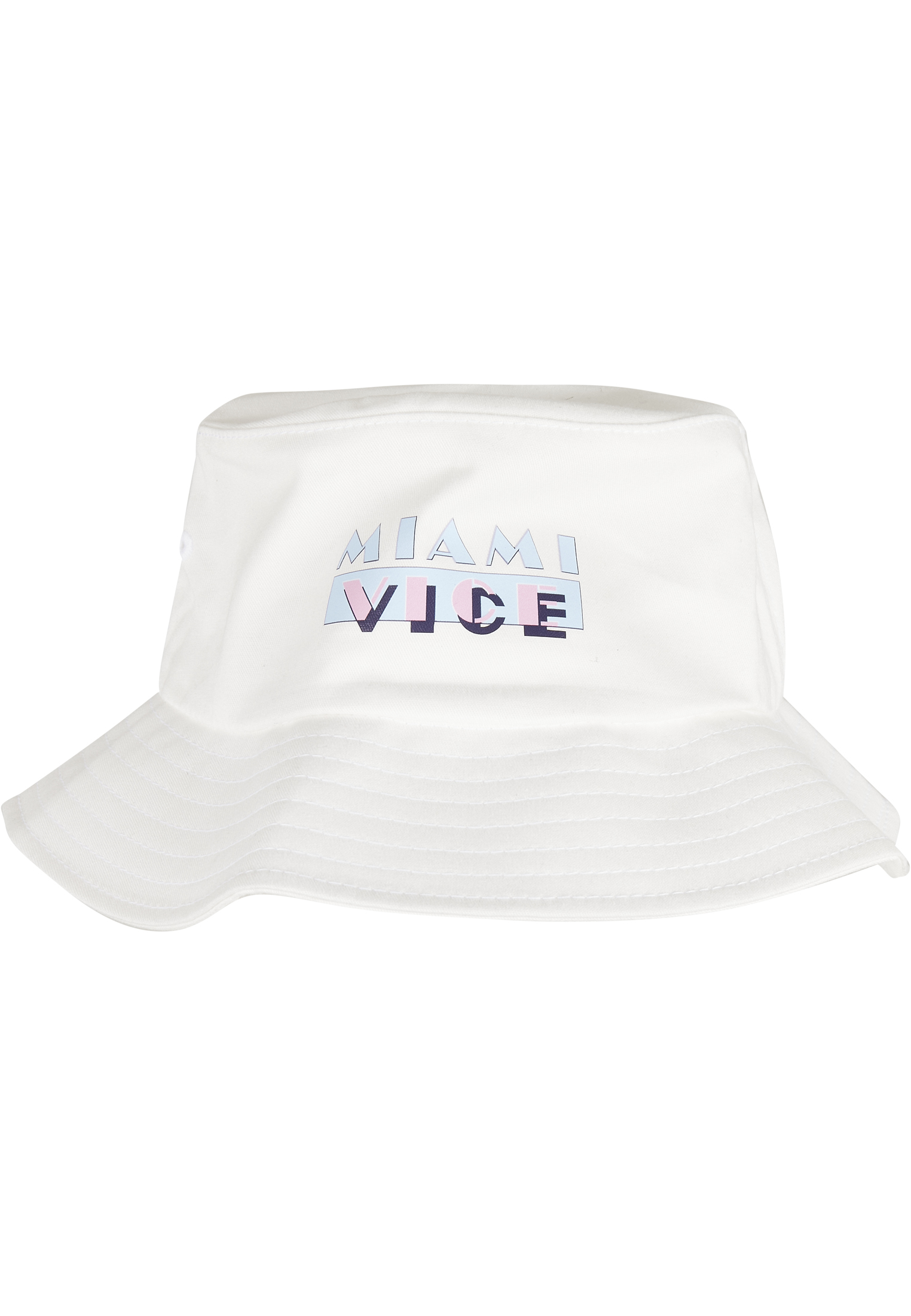 Levně Klobouk Miami Vice Logo Bucket bílý