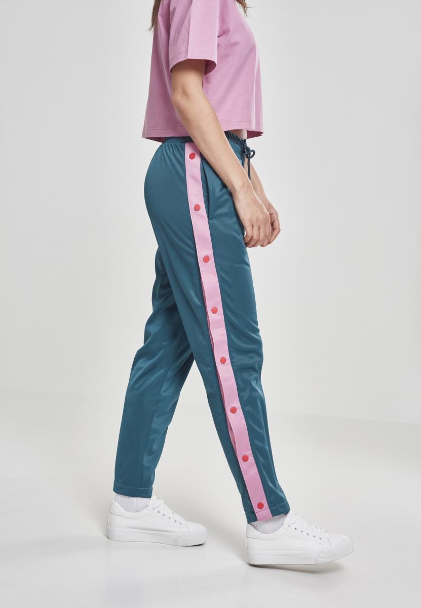 Ladies Button Up Track Pants jasper/coolpink/firered