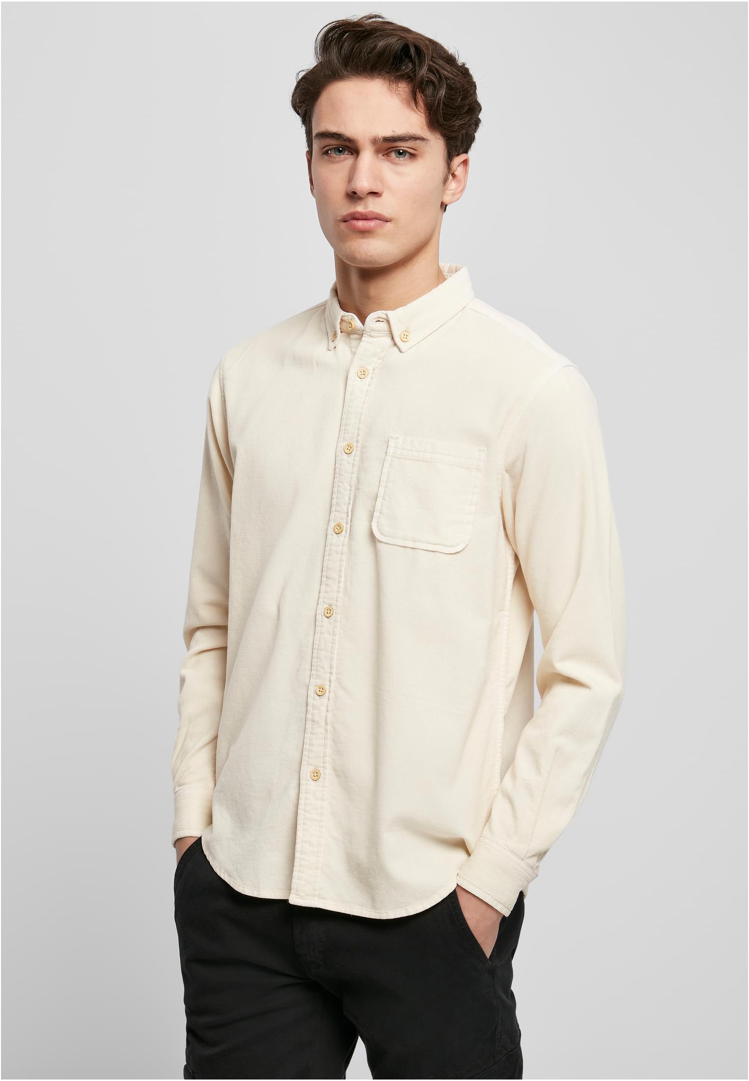 Corduroy Shirt White Sand