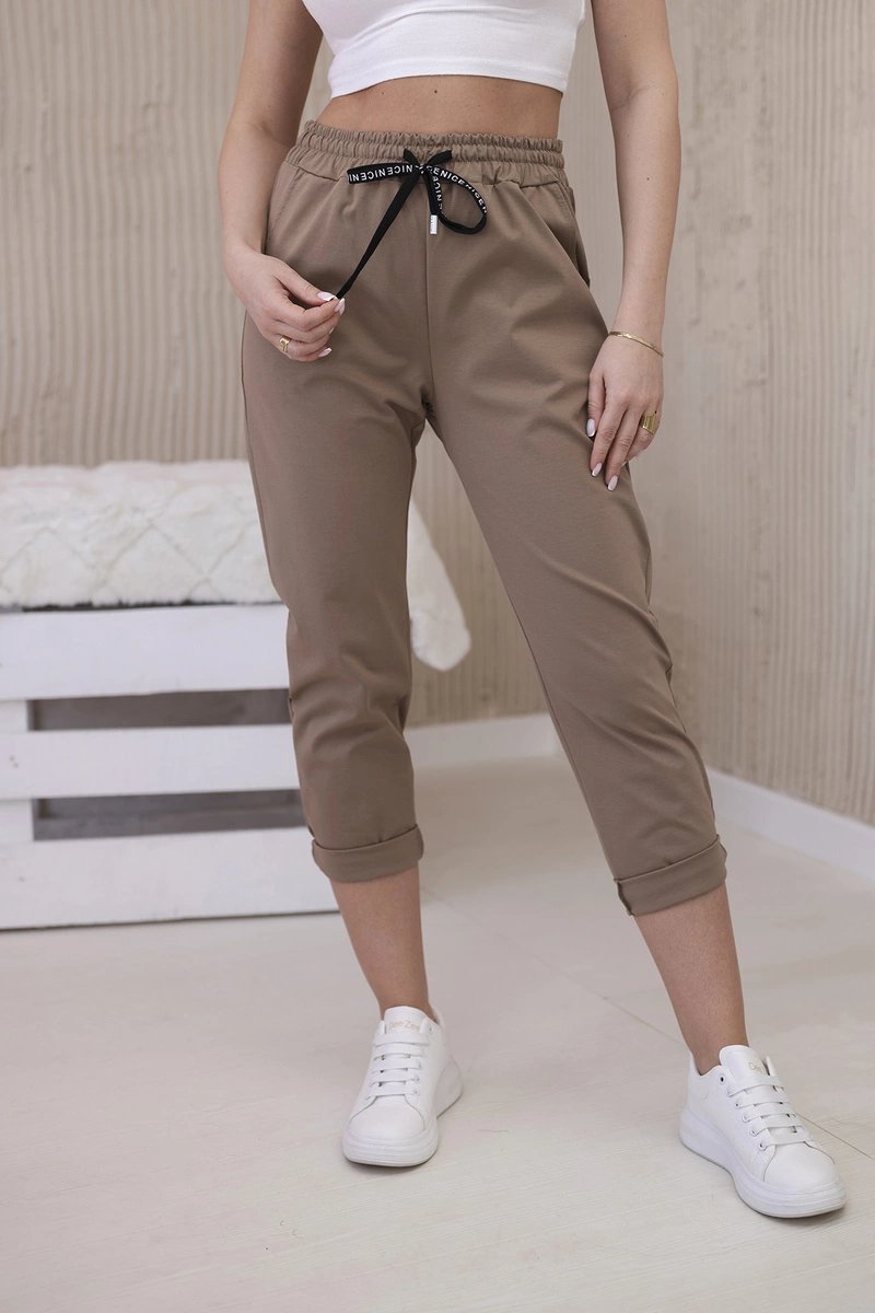 New Punto Trousers with Camel Waist Tie