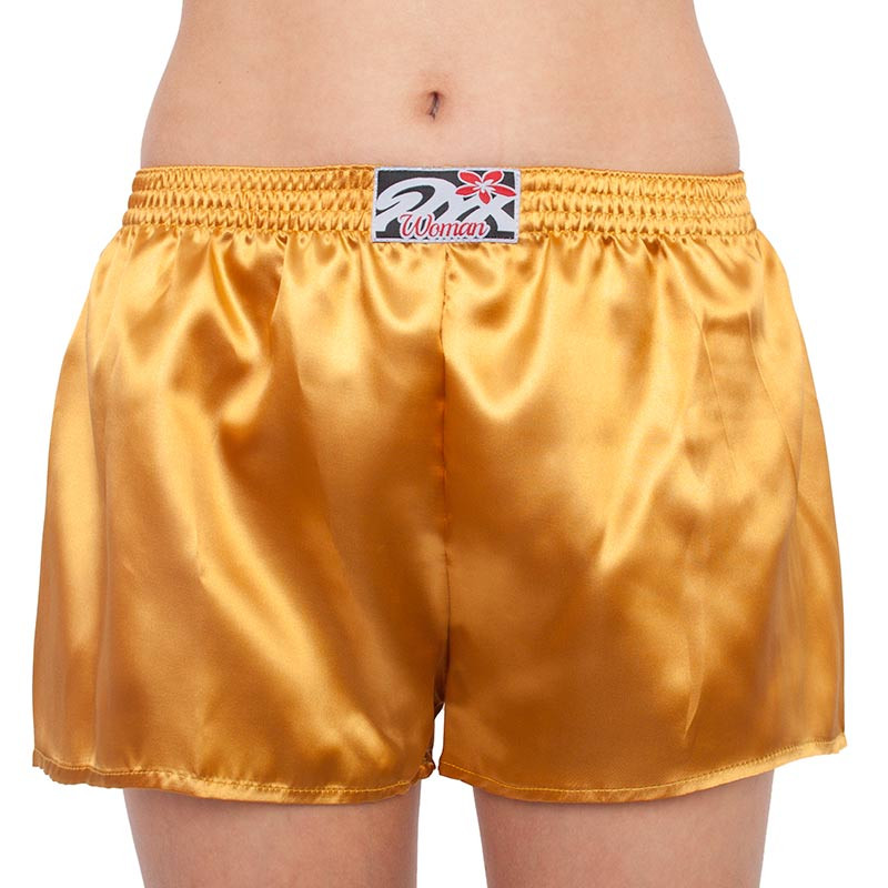 Women's shorts Styx classic rubber satin gold