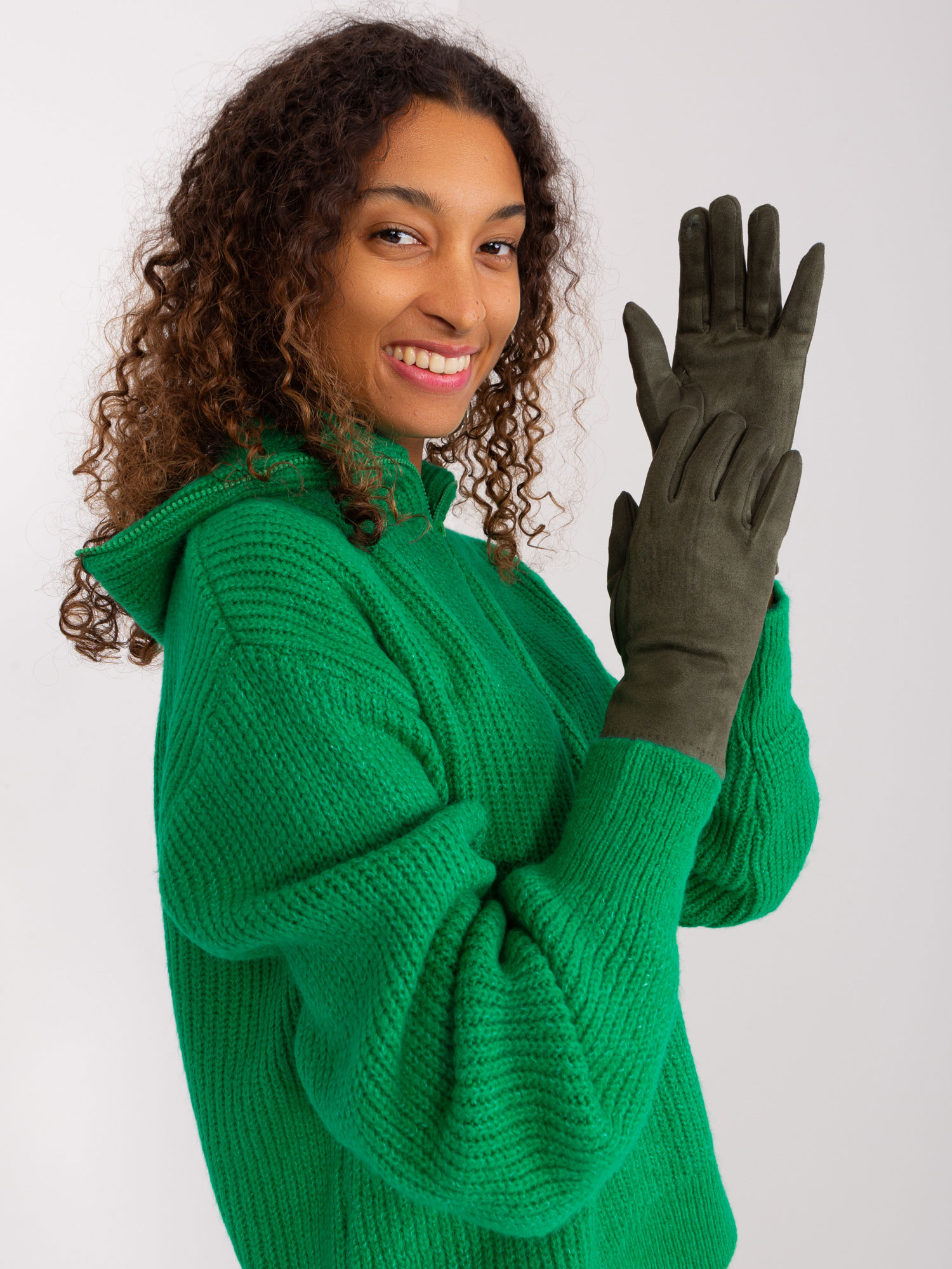 Khaki Winter Touch Gloves