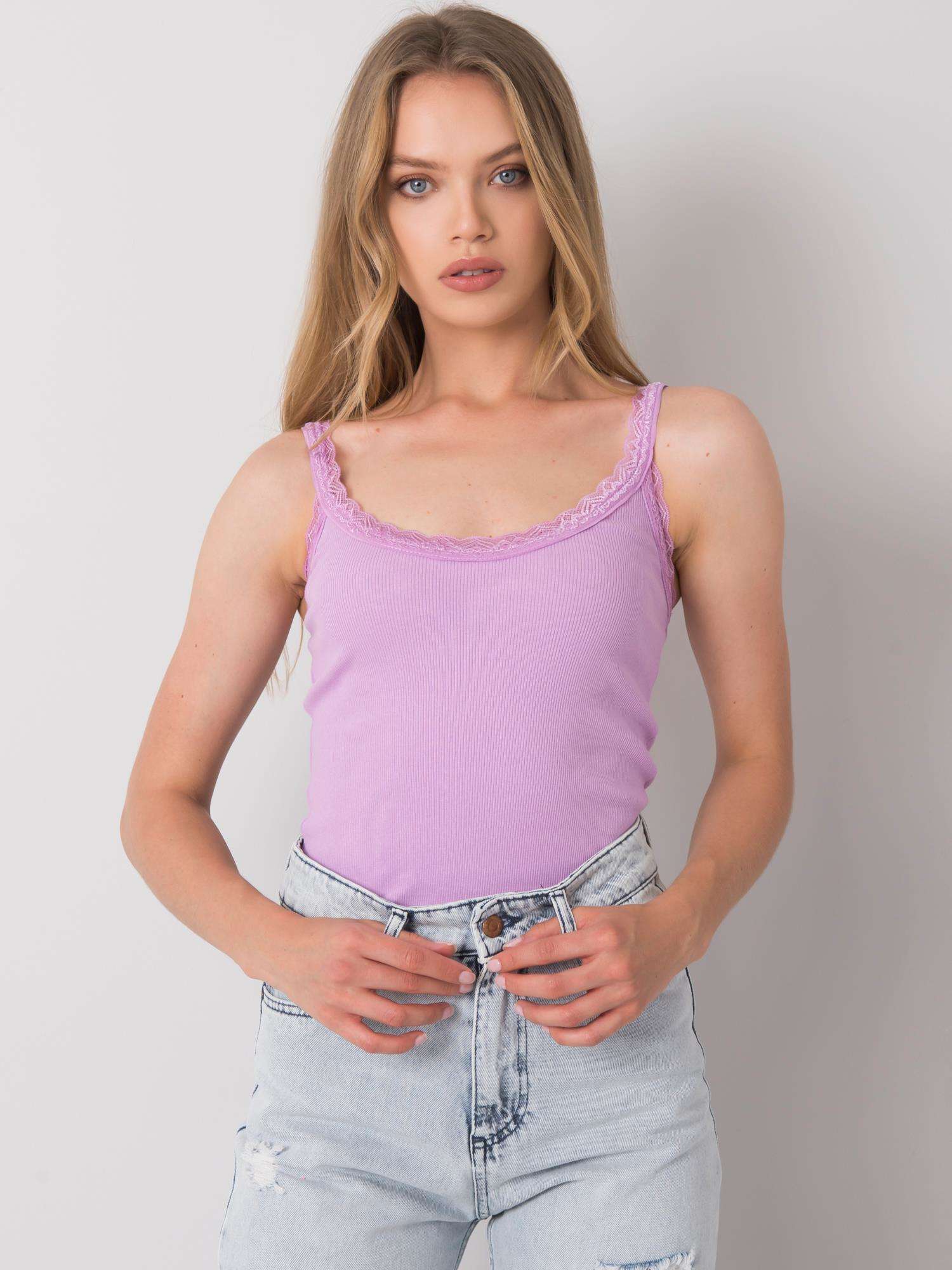 Light Purple Striped Top By Sandy