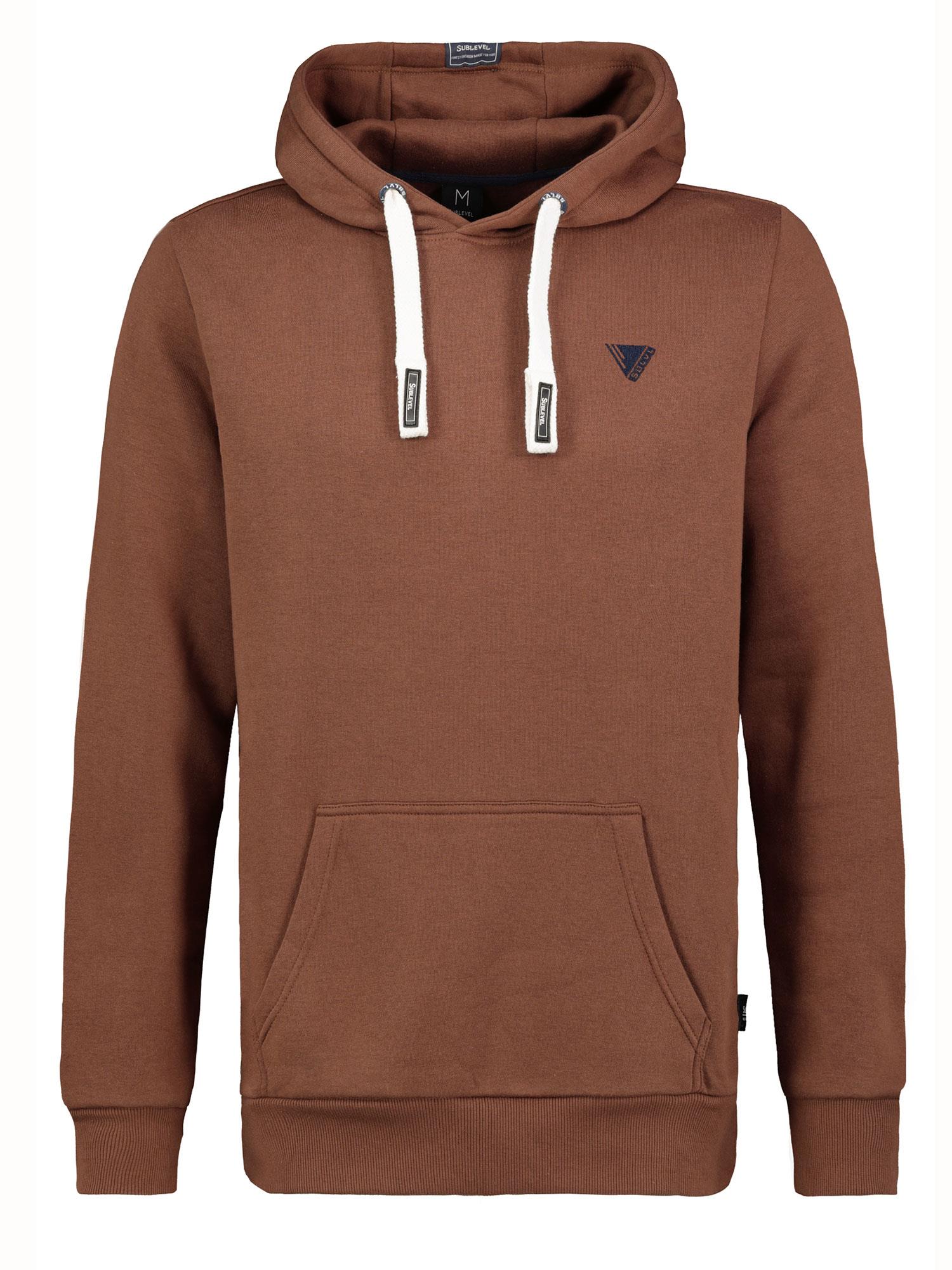 Dark brown men's hoodie SUBLEVEL