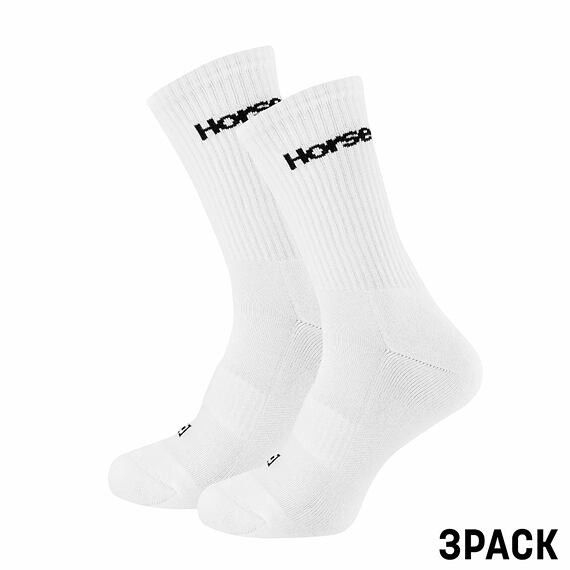 Levně 3PACK ponožky Horsefeathers bílé