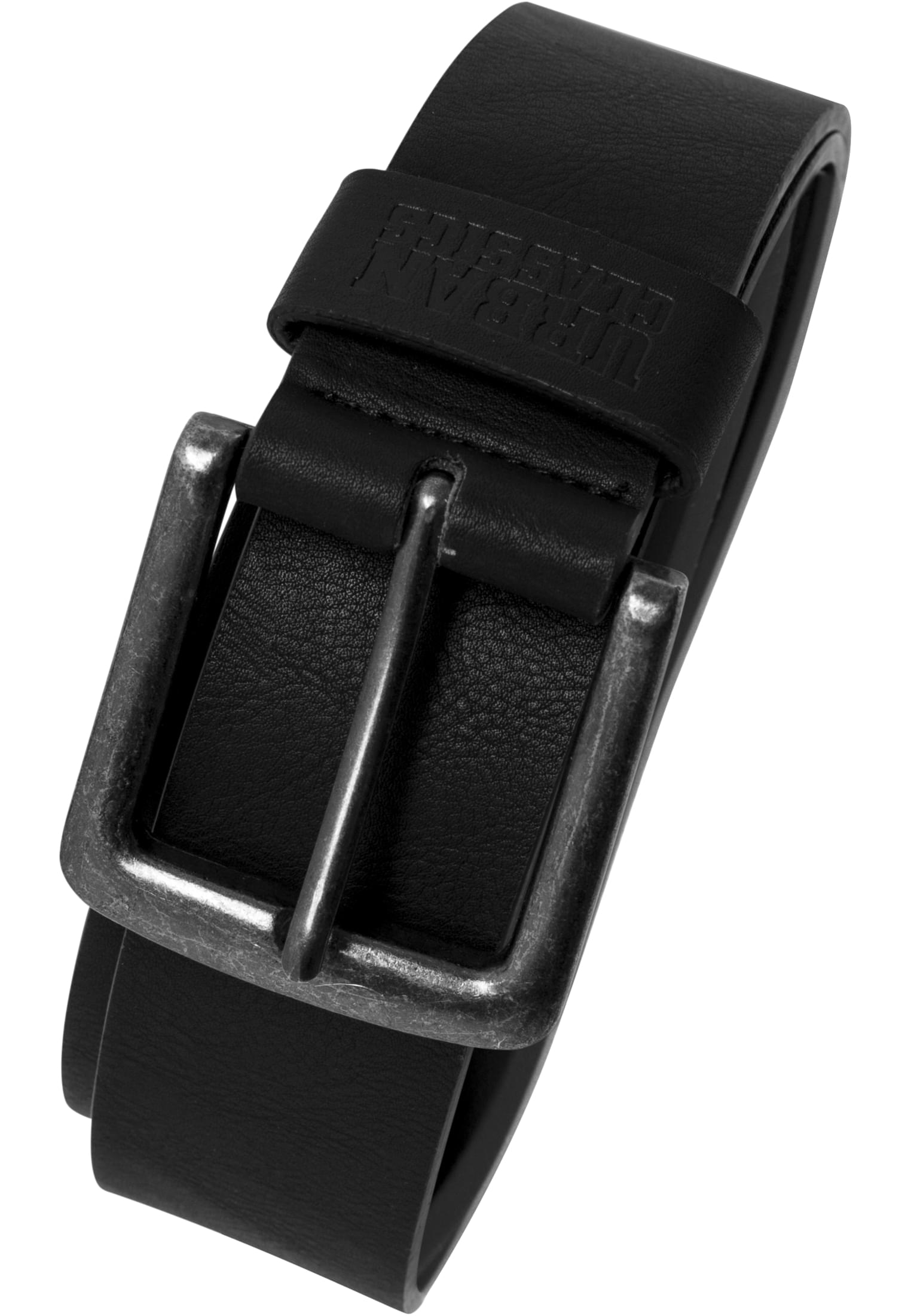 Black imitation leather belt