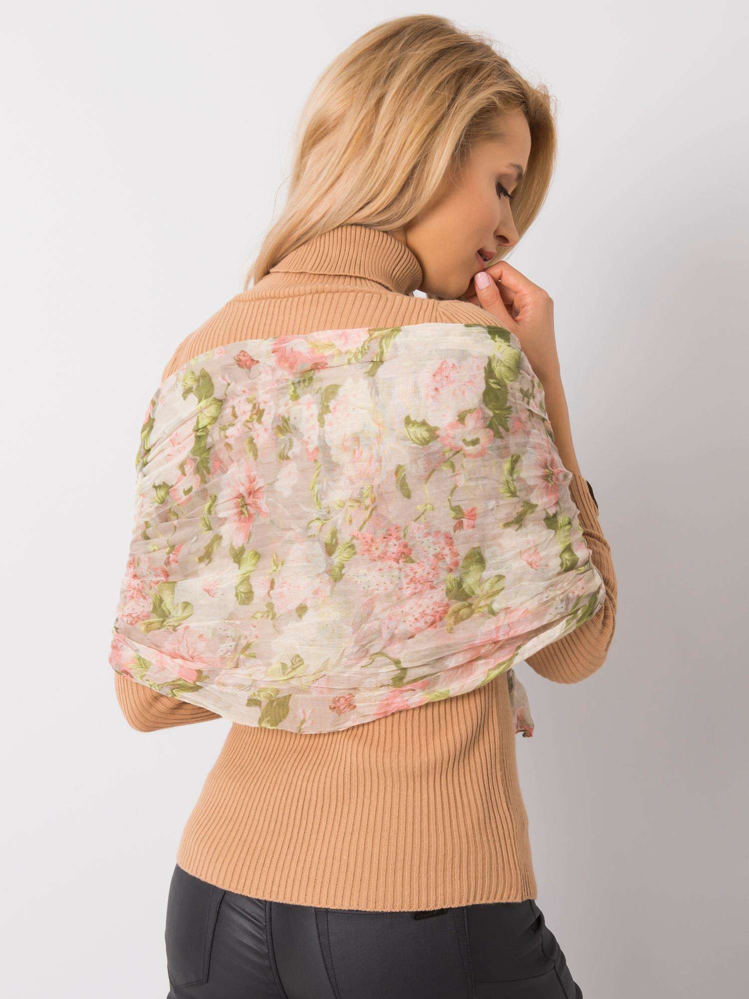 Șal floral verde deschis