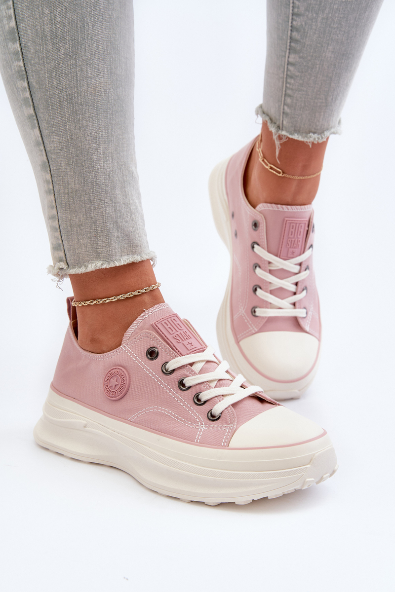 Women's sneakers on a massive Big Star Pink sole