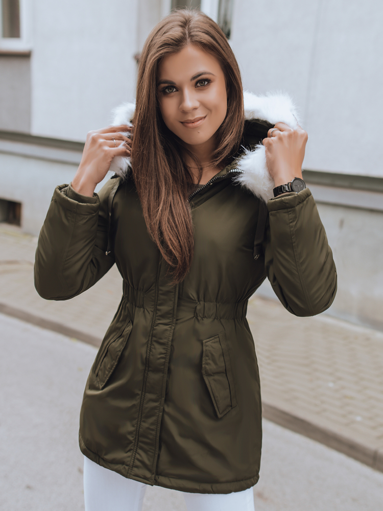 Ladies parka jacket NELLY green Dstreet