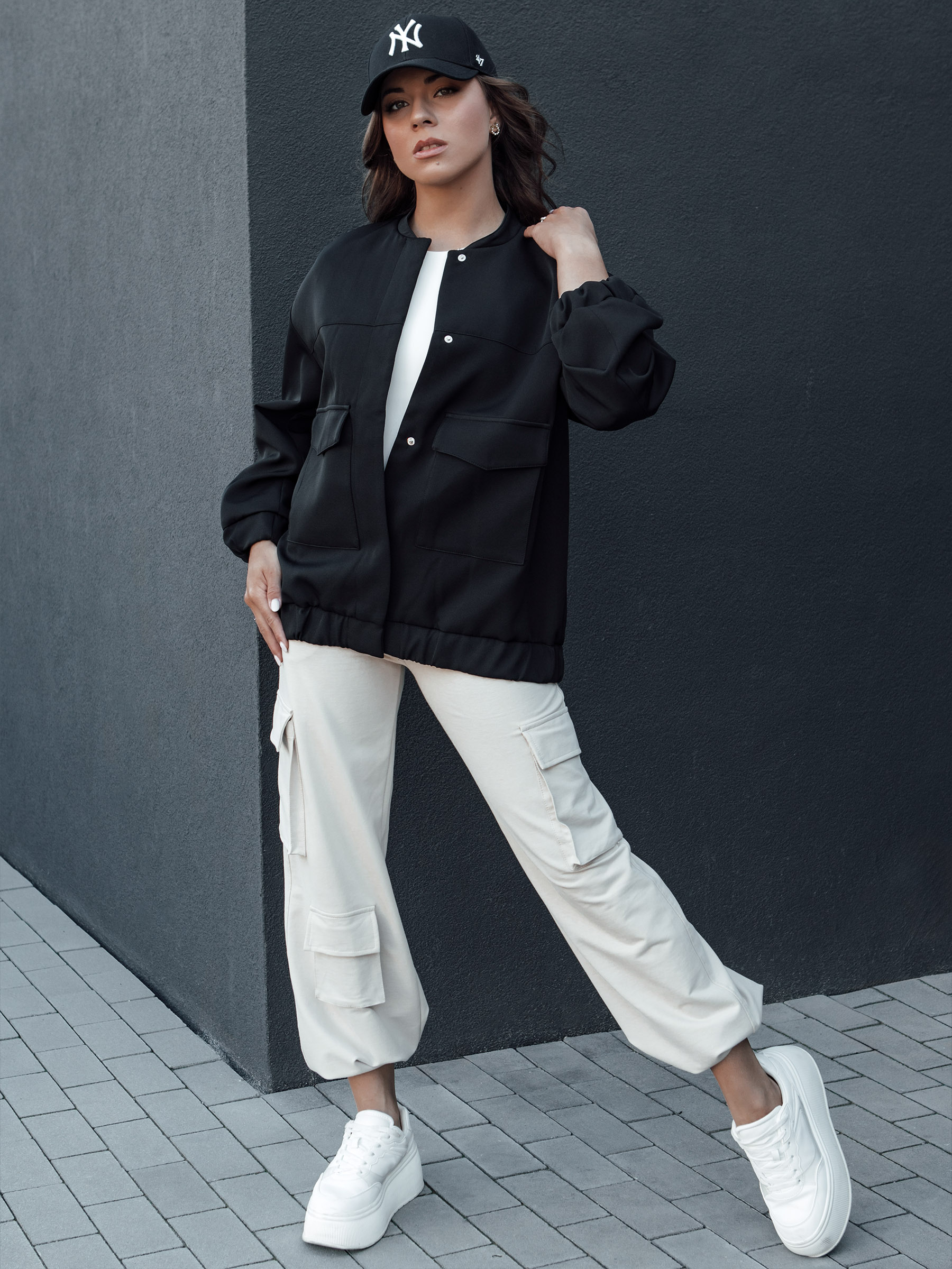 Kurtka przejściowa damska QUESI czarna Dstreet