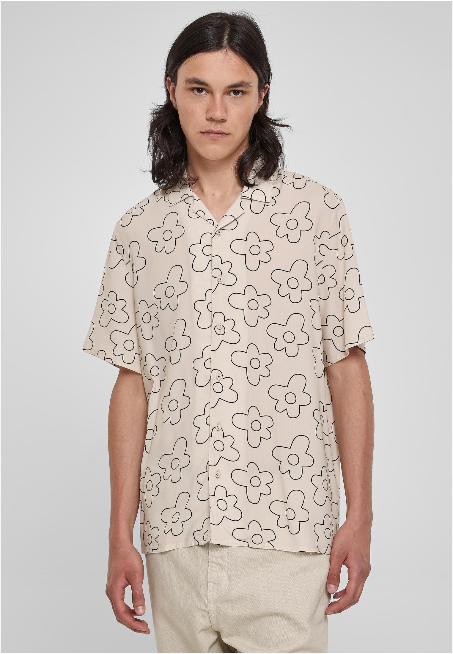 AOP Resort Soft Seagrass Flower Viscose Shirt