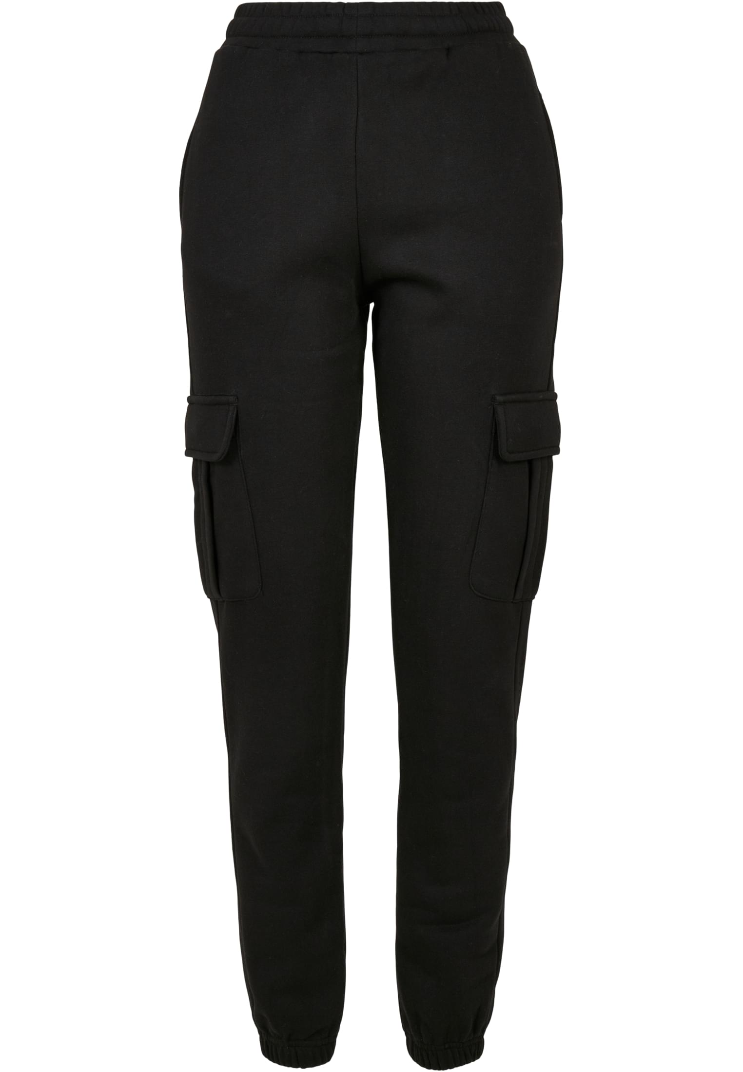 Women's Cargo Sweat High Waisted Trousers - Black