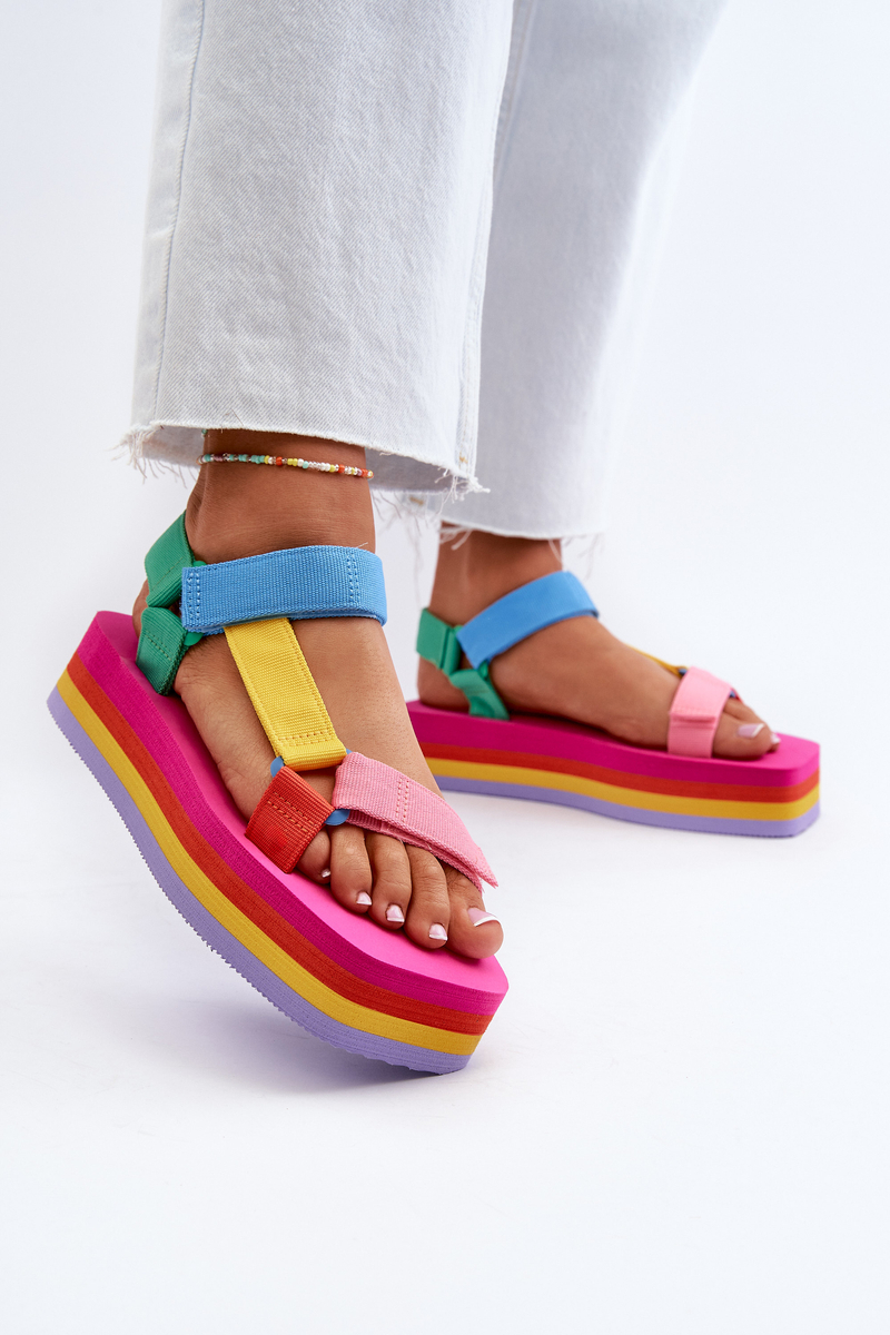 Dámské sandály na platformě Multicolor Edireda