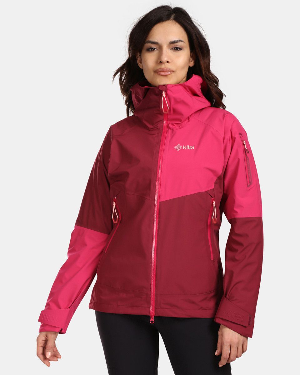 Women's Waterproof Hardshell Jacket Kilpi MAMBA-W Dark Red