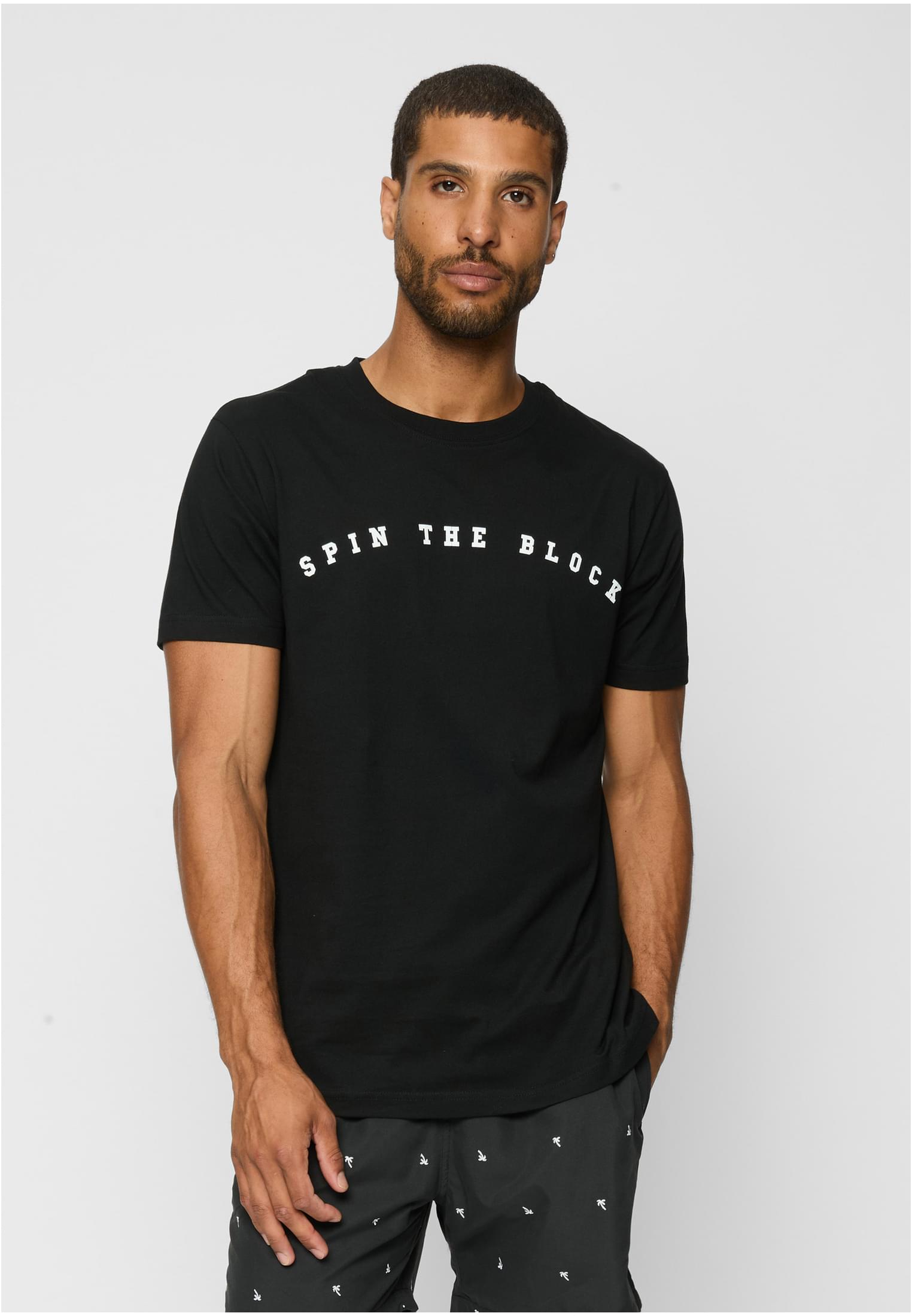 Spin Block Tee Black