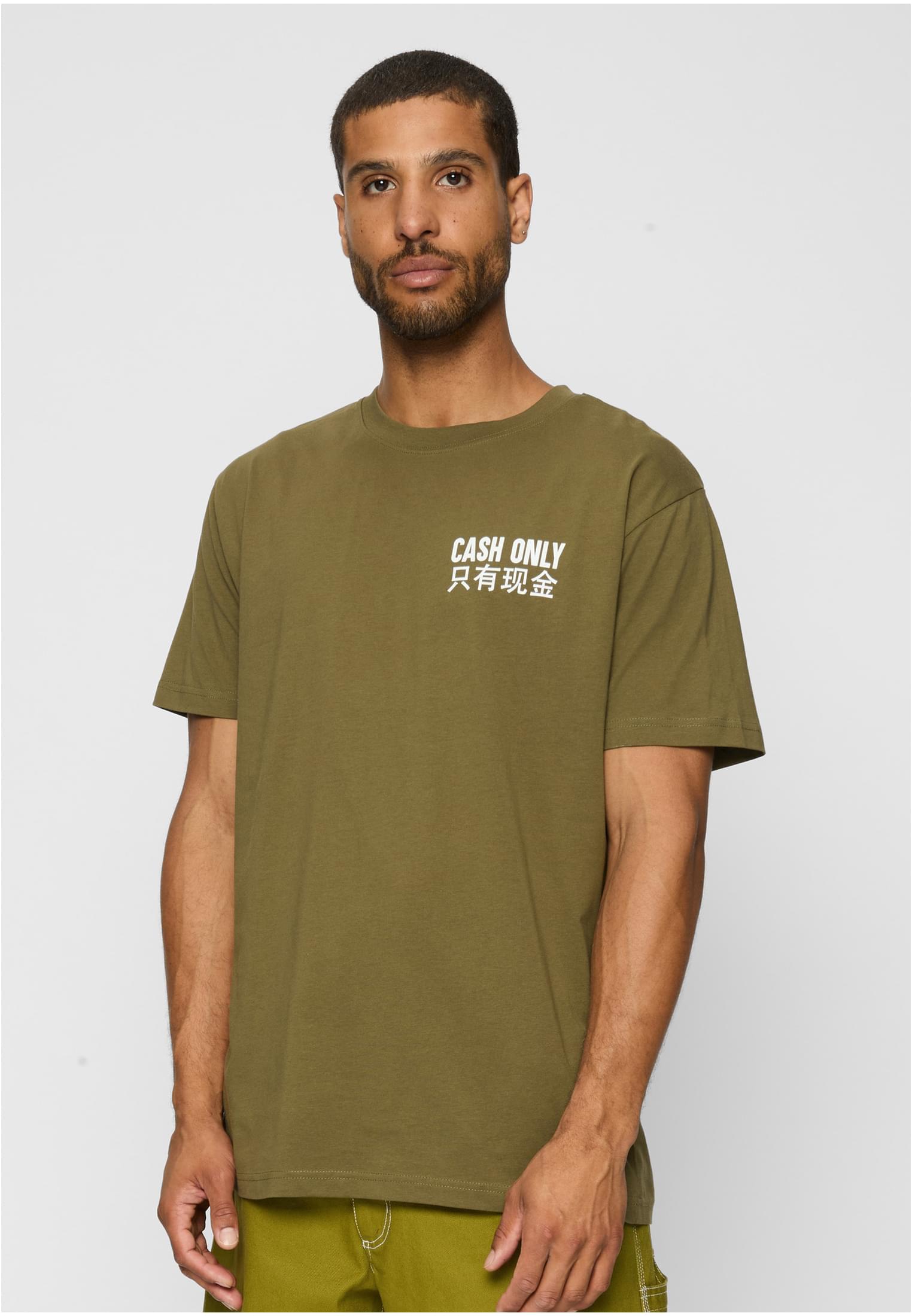 Men's T-shirt Cash Only - Olive