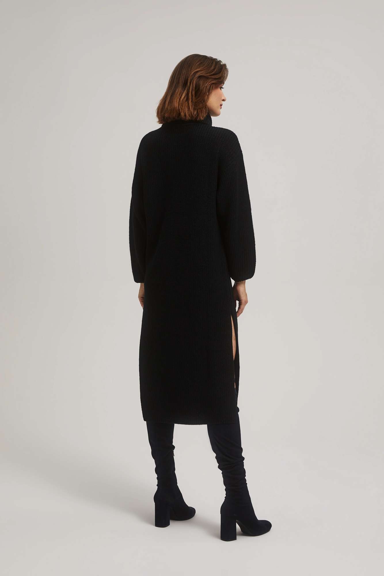 Marisse Black Turtleneck Sweater Dress
