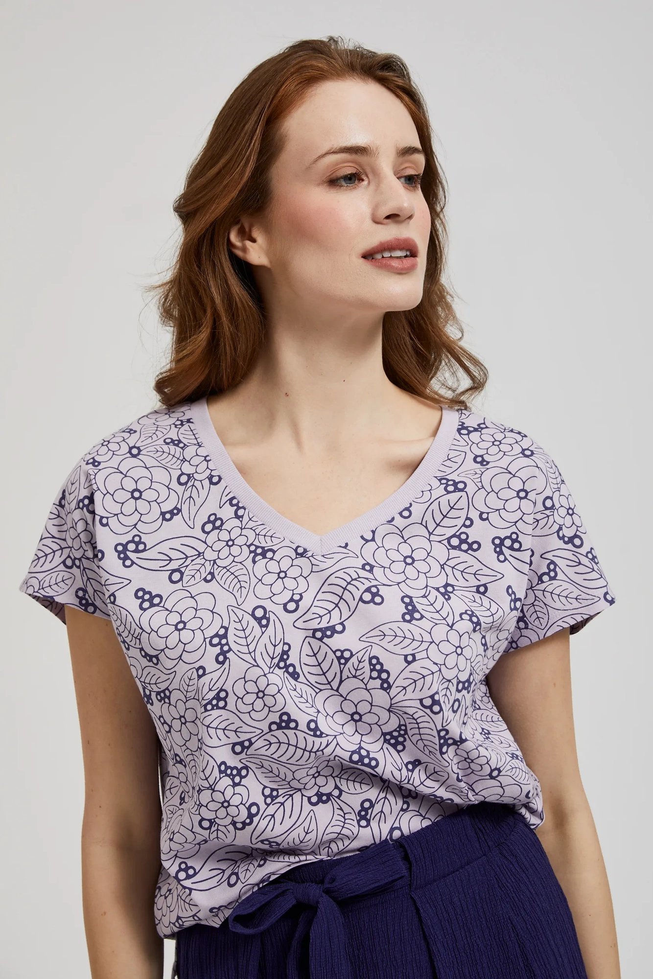 Women's T-shirt MOODO - light purple