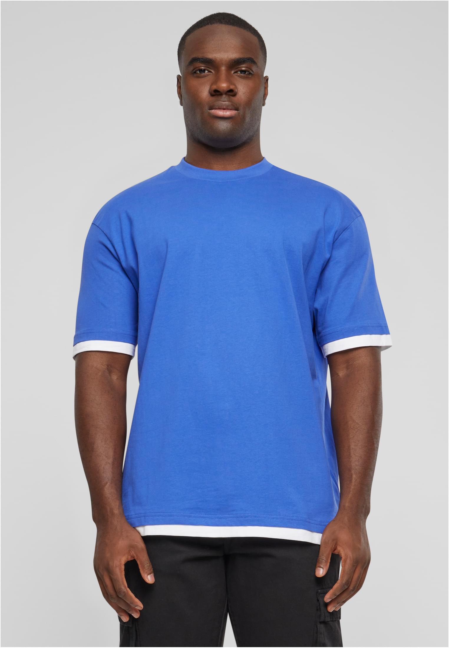 Levně Pánské tričko DEF Visible Layer - modro/bílé