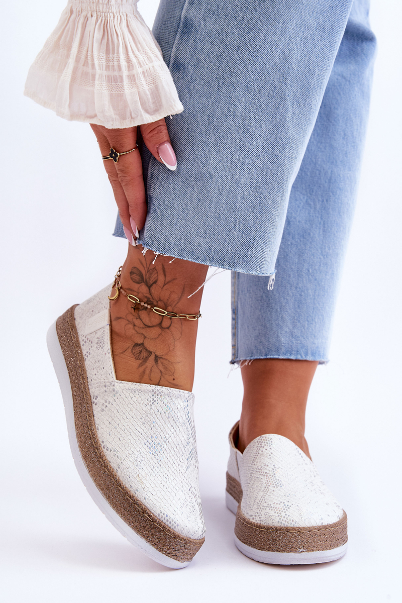 Leather Espadrilles Big Star Loafers White