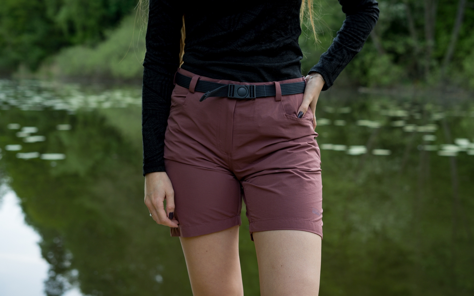 Women's shorts HUSKY Kimbi L tm. Burgundy
