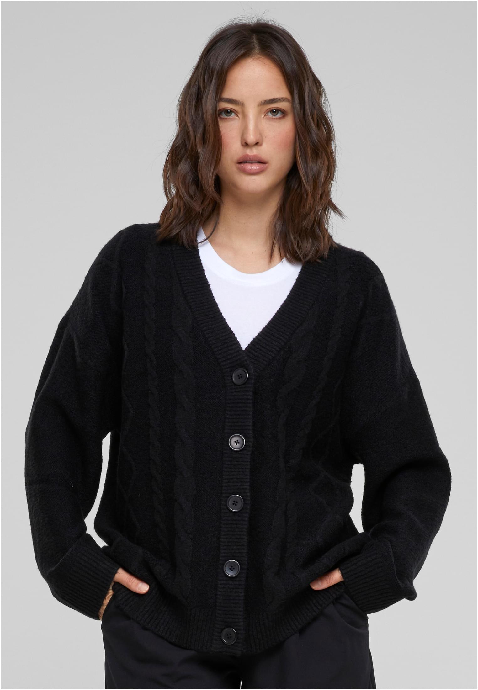 Women&#039;s knitted cardigan black