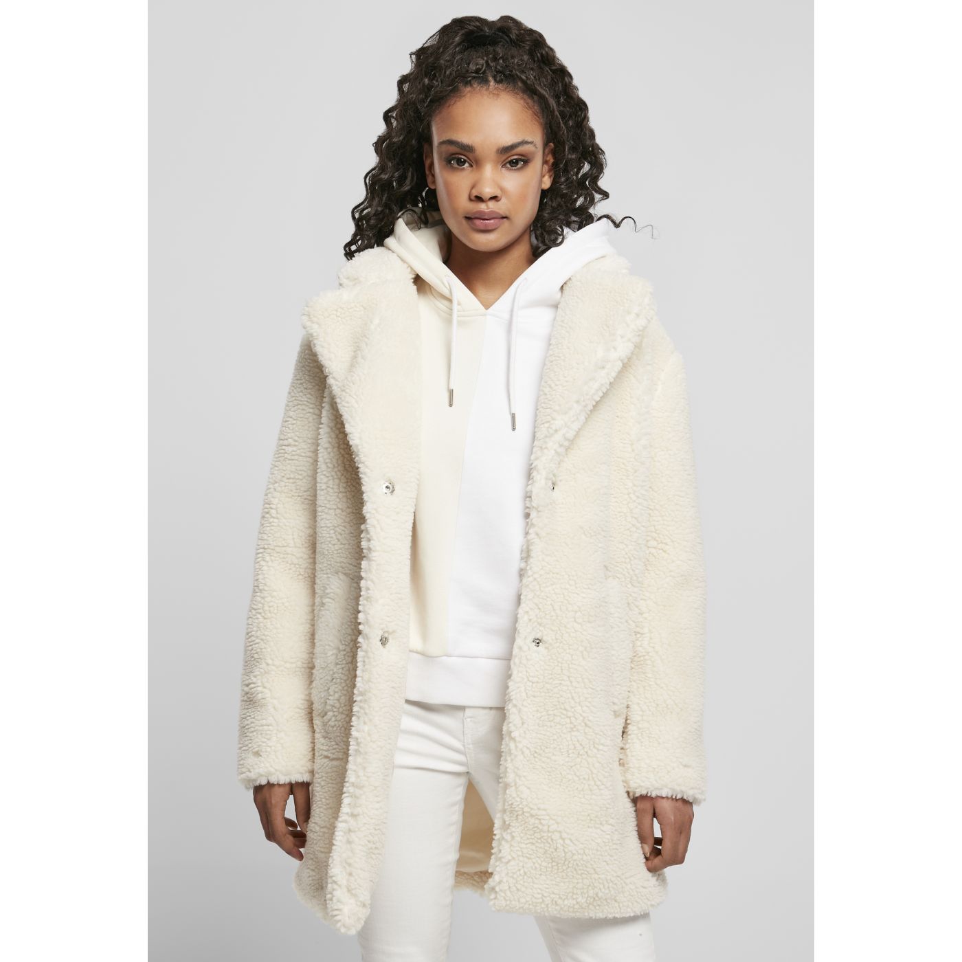 Dámský Oversized Sherpa Coat Whitesand